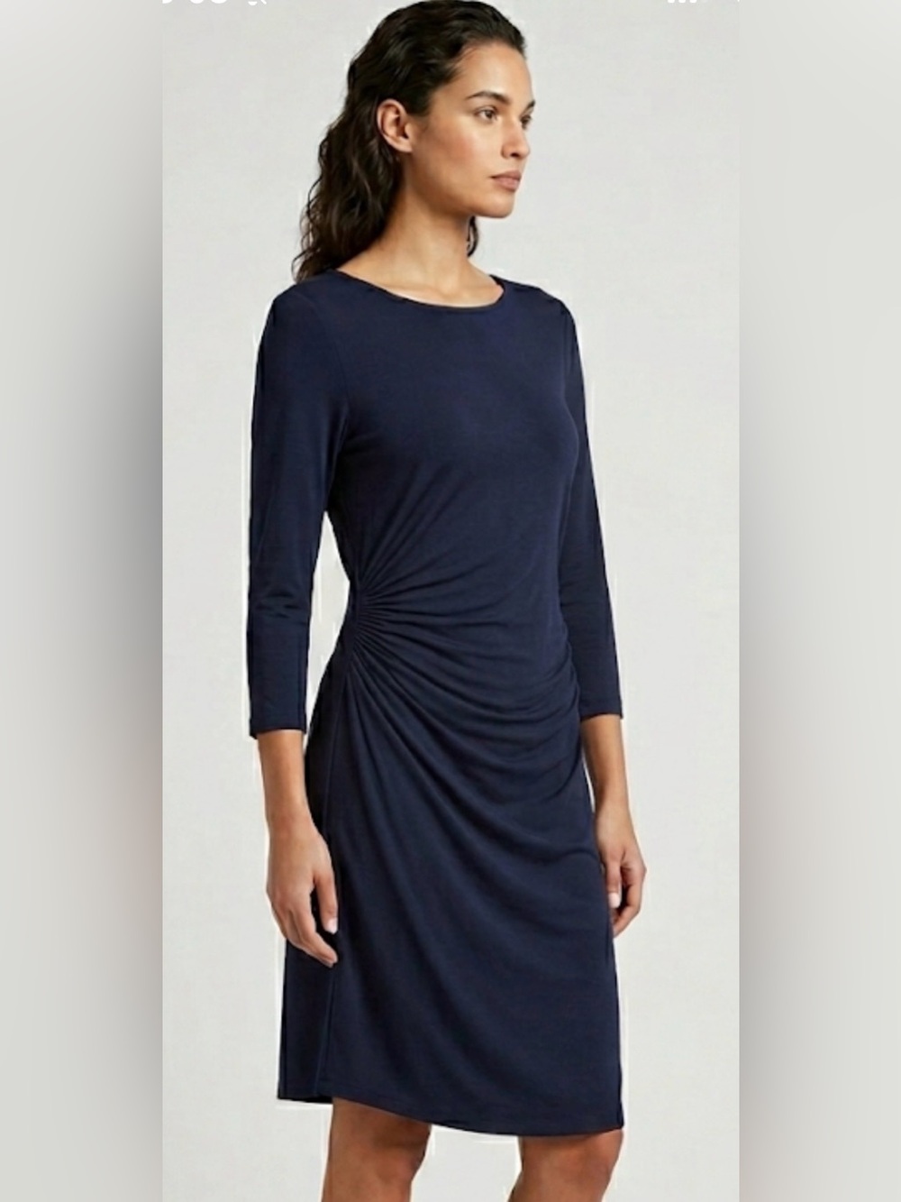 Bryn Walker black stretch knit long sleeve dress NEW